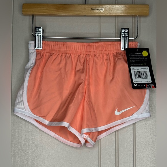 Nike Orange and White Athletic Shorts Dri-FIT Performance girls XS - Picture 2 of 10